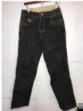 Kuhl Mens 34X30 Brown Ryder Pants Jean Straight Relaxed Vintage Patina Dye